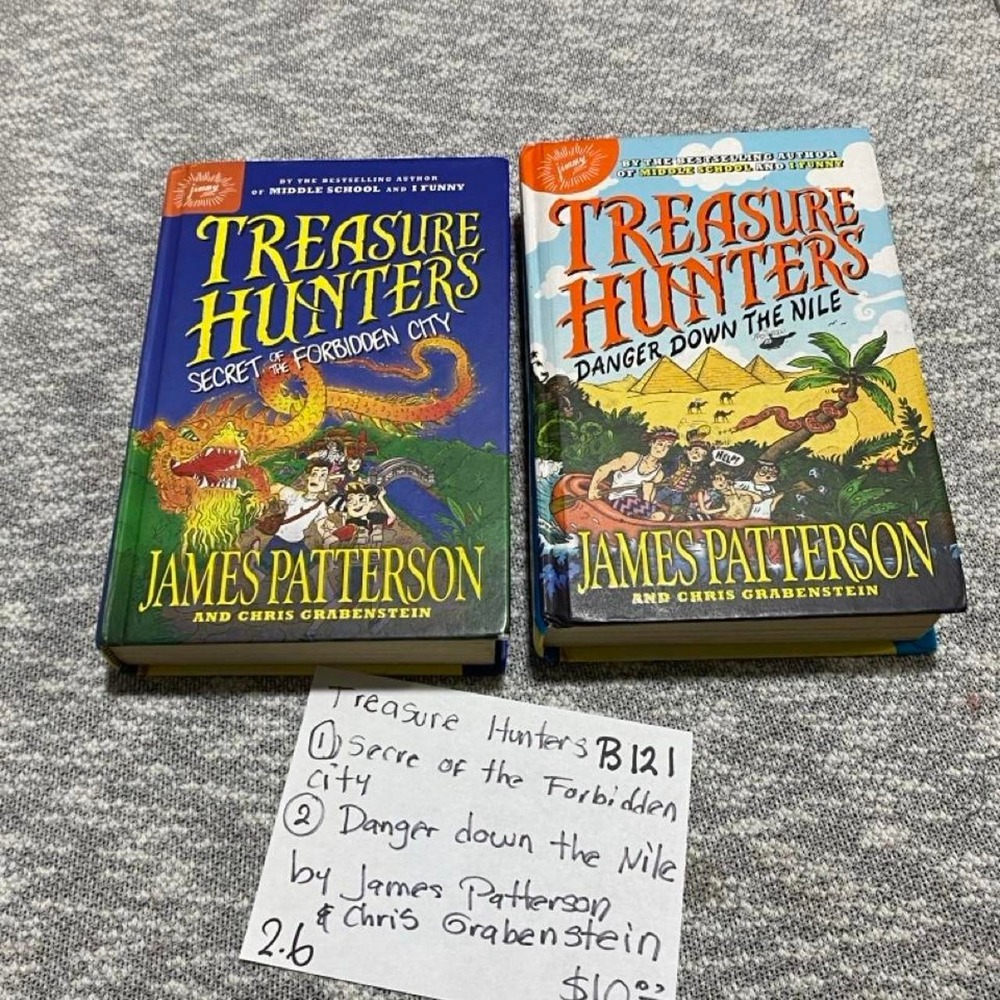 Treasure Hunters 2 books by James Patterson and Chris Grabenstein. SKU-B121